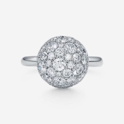 Lomix Sparkling Elegance Midnight Glow Statement Ring