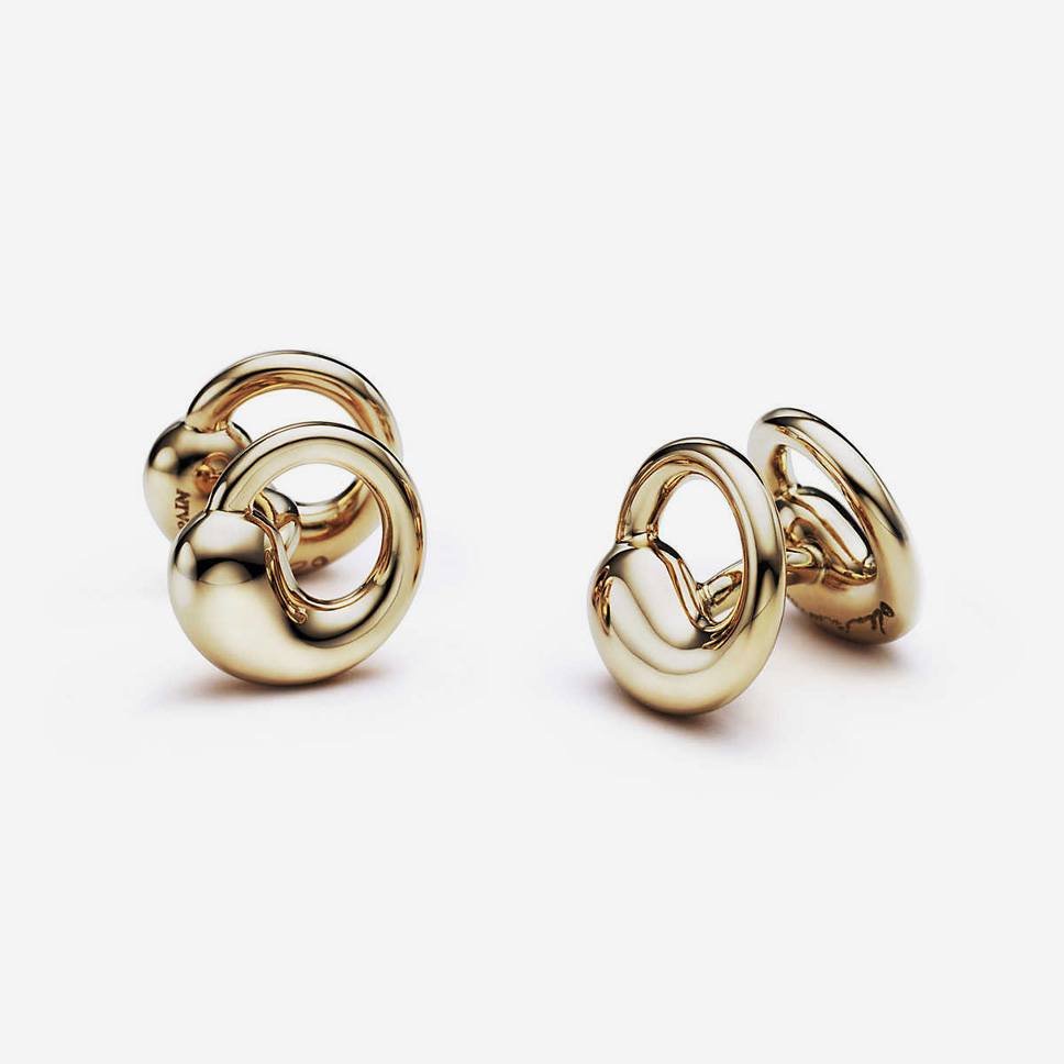 Lomix Radiant Petal Diamond Hoop Earrings